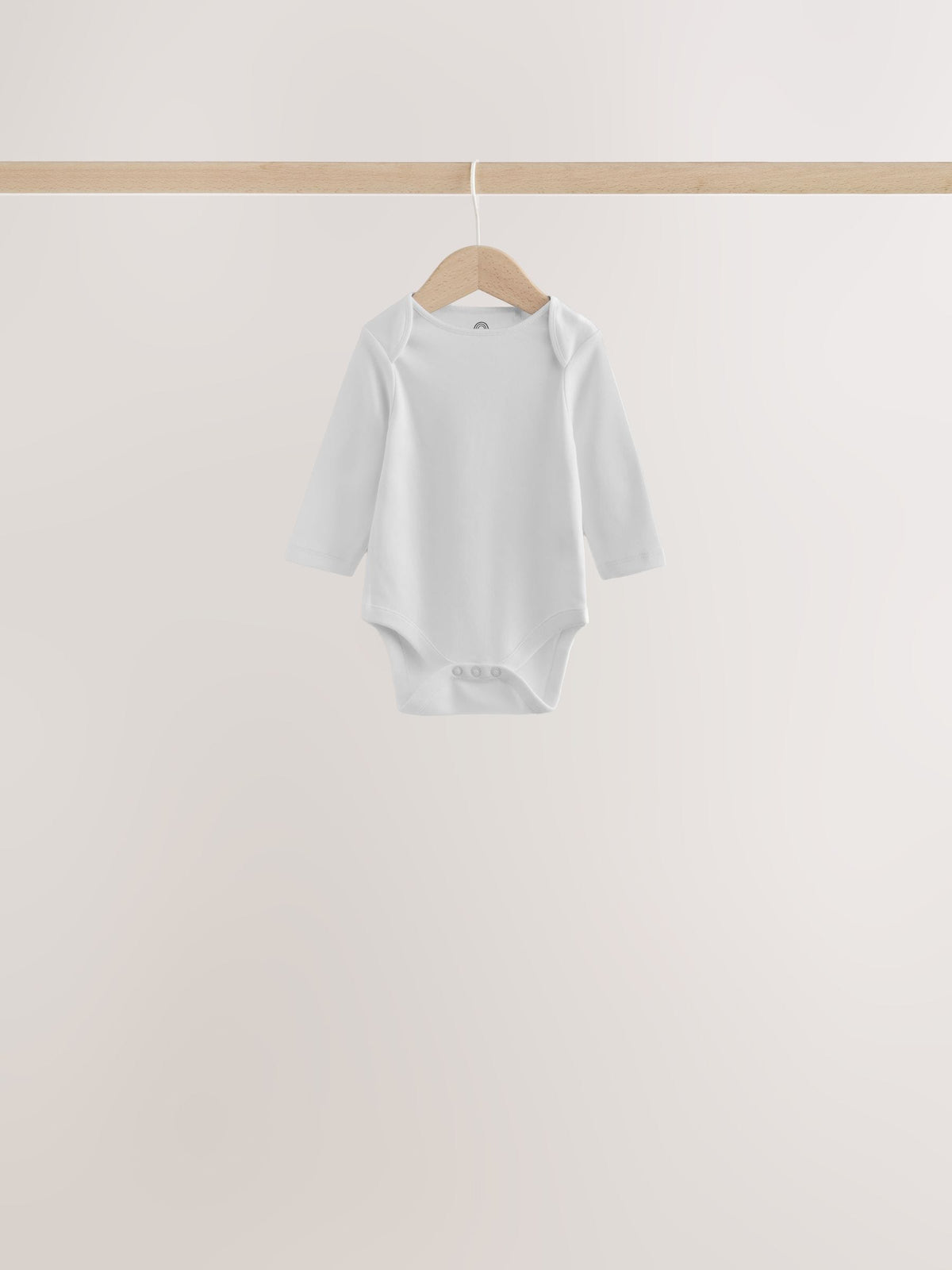 Grey/Blue/Neutral Long Sleeve Baby Bodysuits 5 Pack