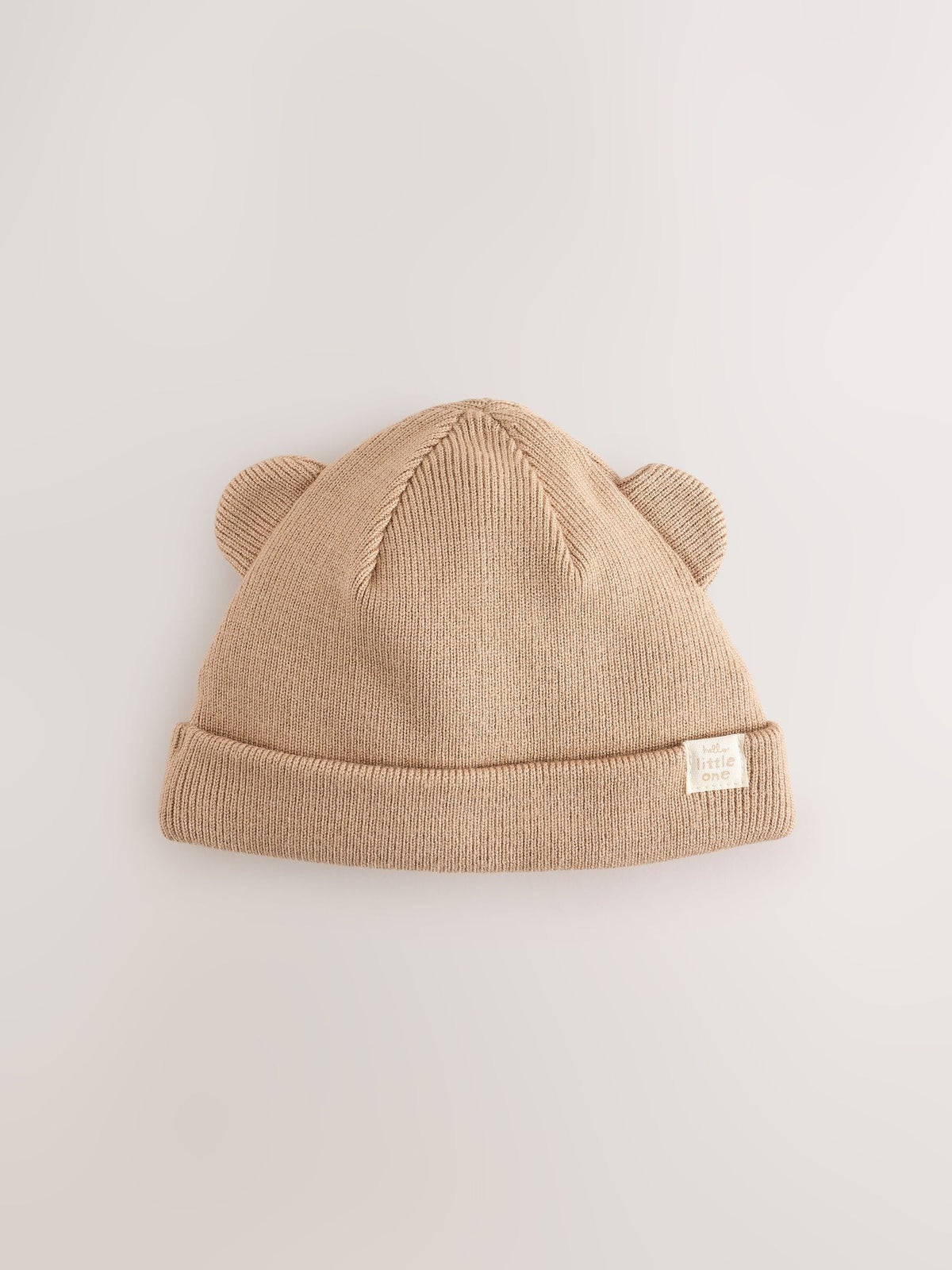 Neutral / Tan Rib Baby Beanie Hats 2 Pack