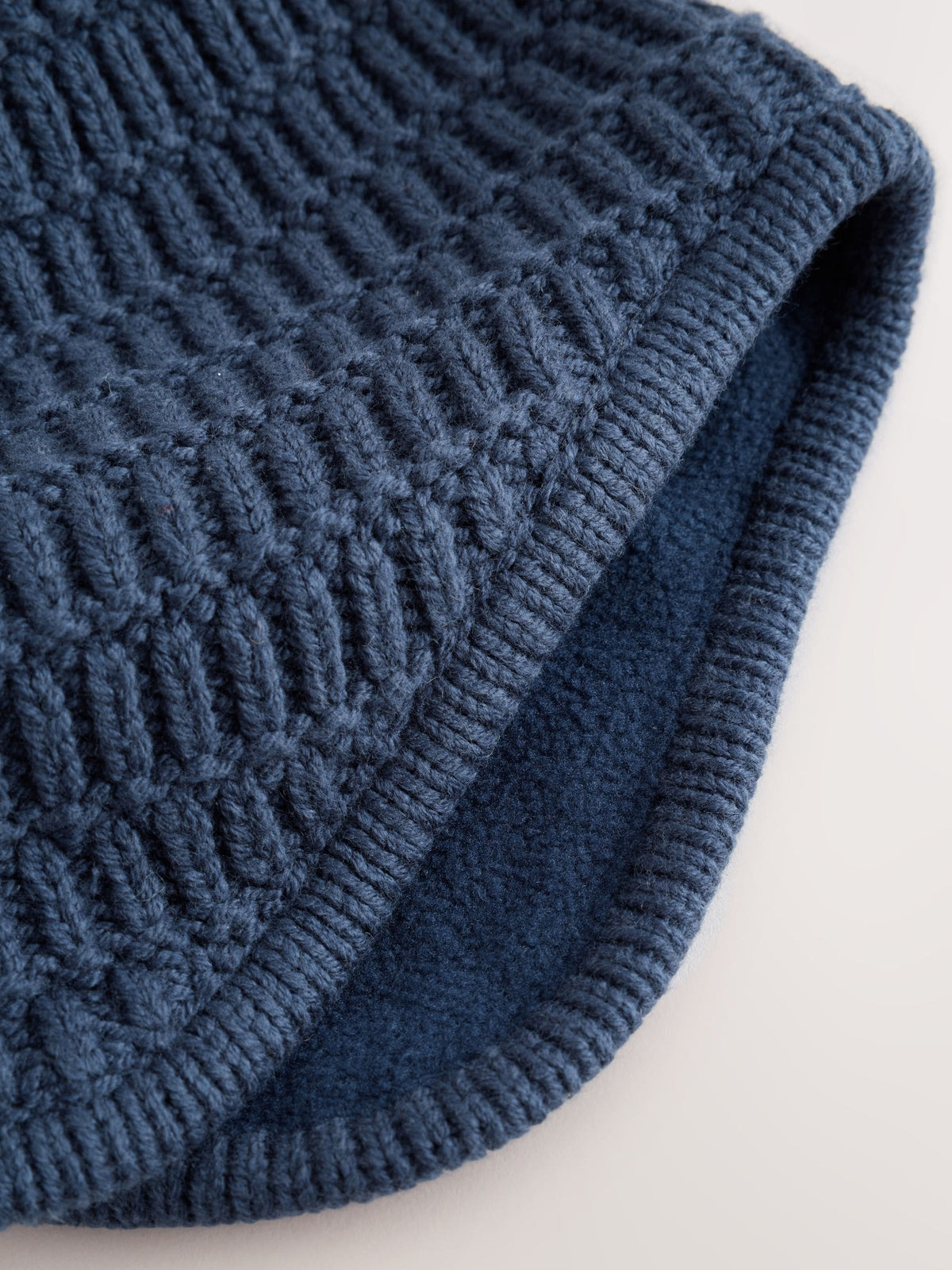Navy Blue Knitted Trapper Baby Hat