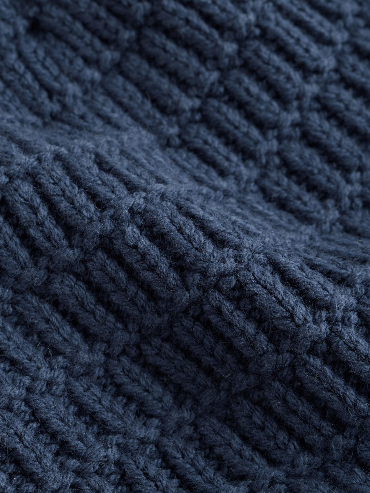 Navy Blue Knitted Trapper Baby Hat