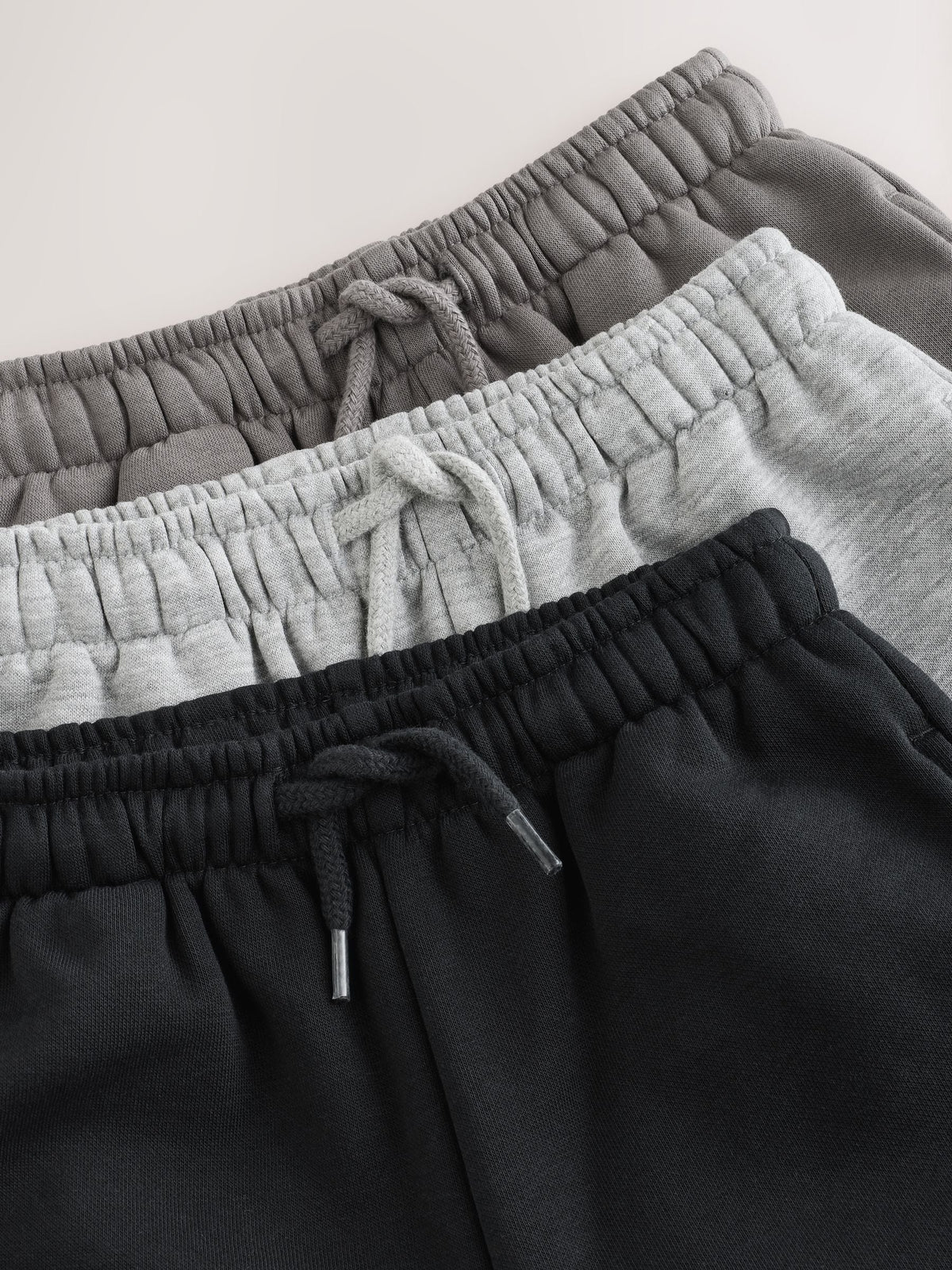 Grey/Black Wide Cuffed Joggers 3 Pack (3mths-7yrs)