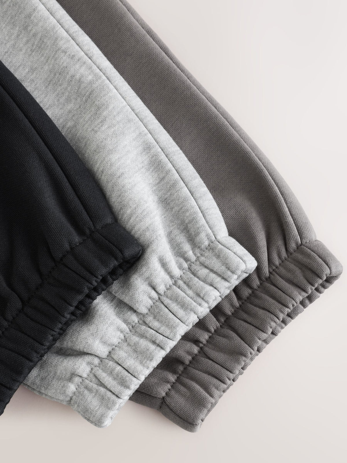 Grey/Black Wide Cuffed Joggers 3 Pack (3mths-7yrs)