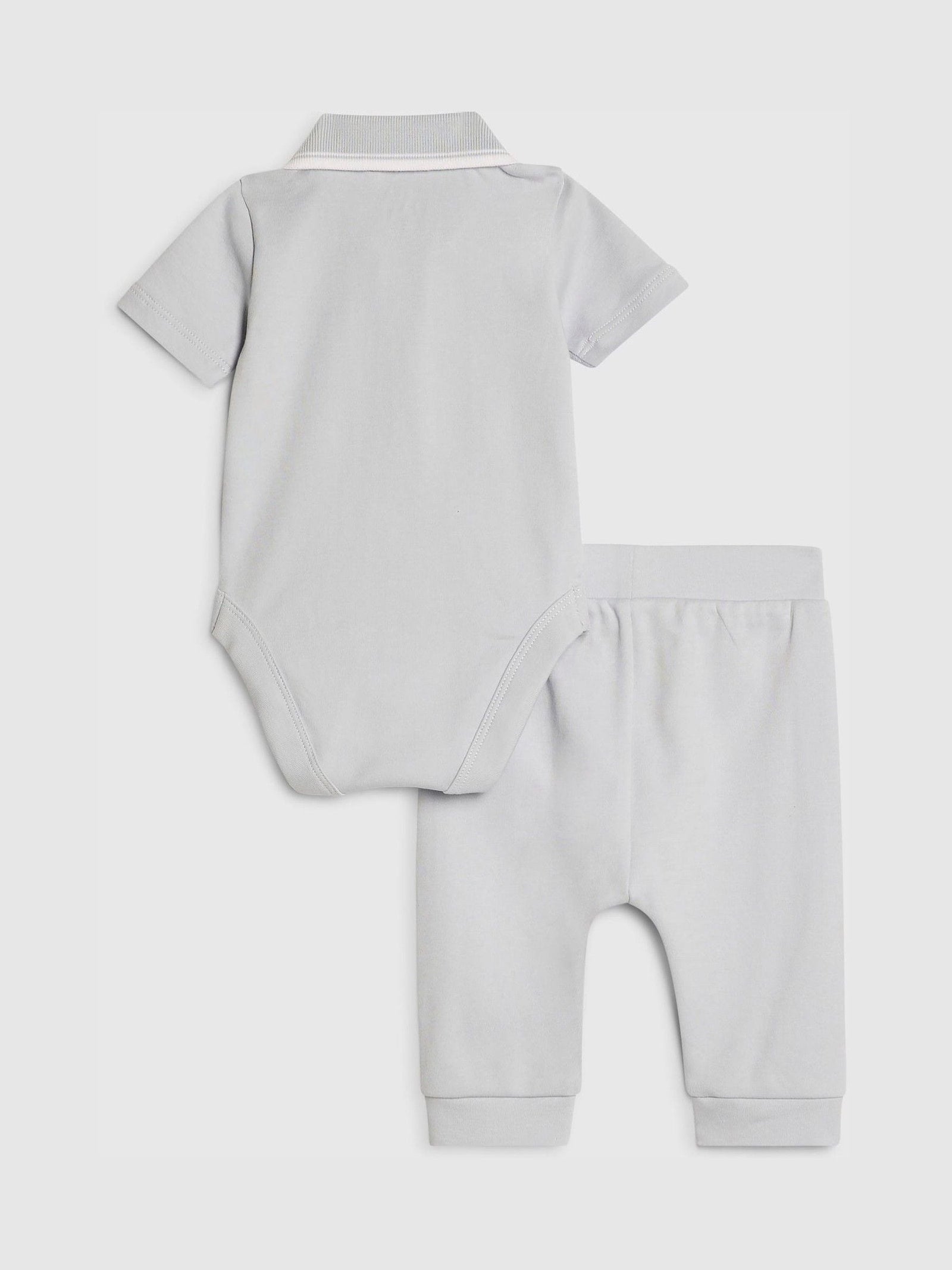 River Island Grey Zip Polo Tipped Bodysuit Set