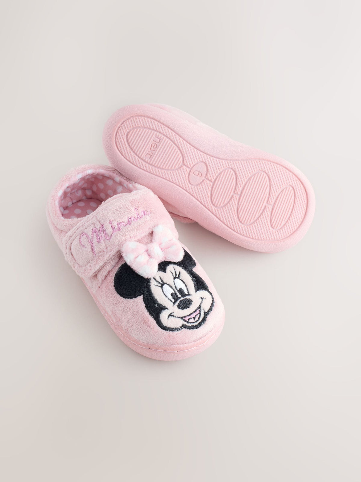 Pink Minnie Mouse Cupsole Slippers