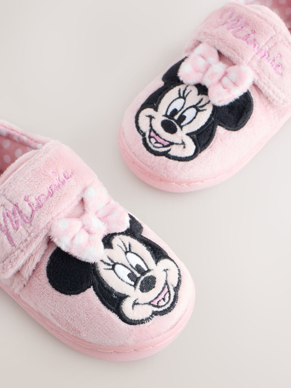 Pink Minnie Mouse Cupsole Slippers