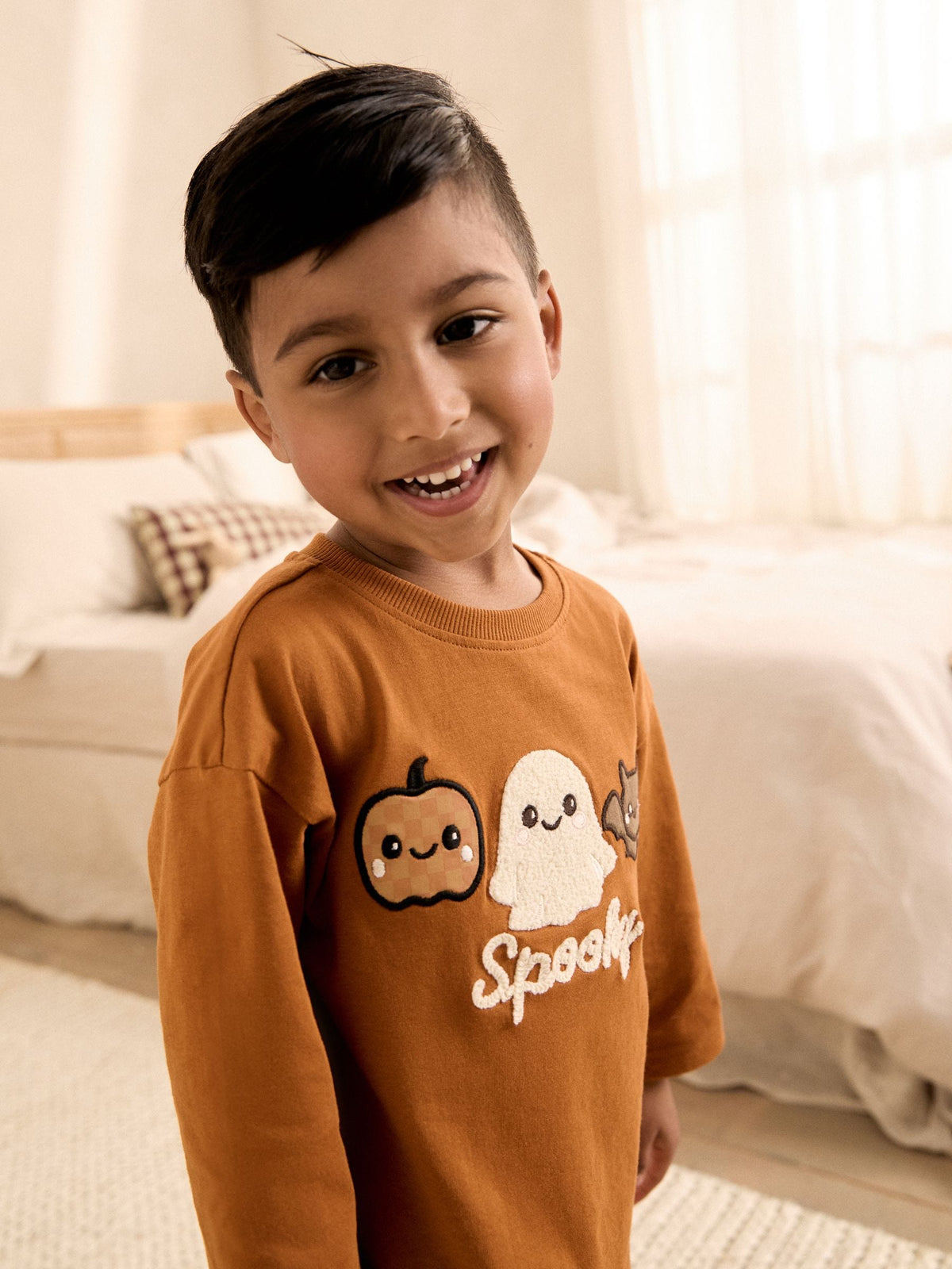Orange Checkerboard Halloween Pyjamas (9mths-12yrs)
