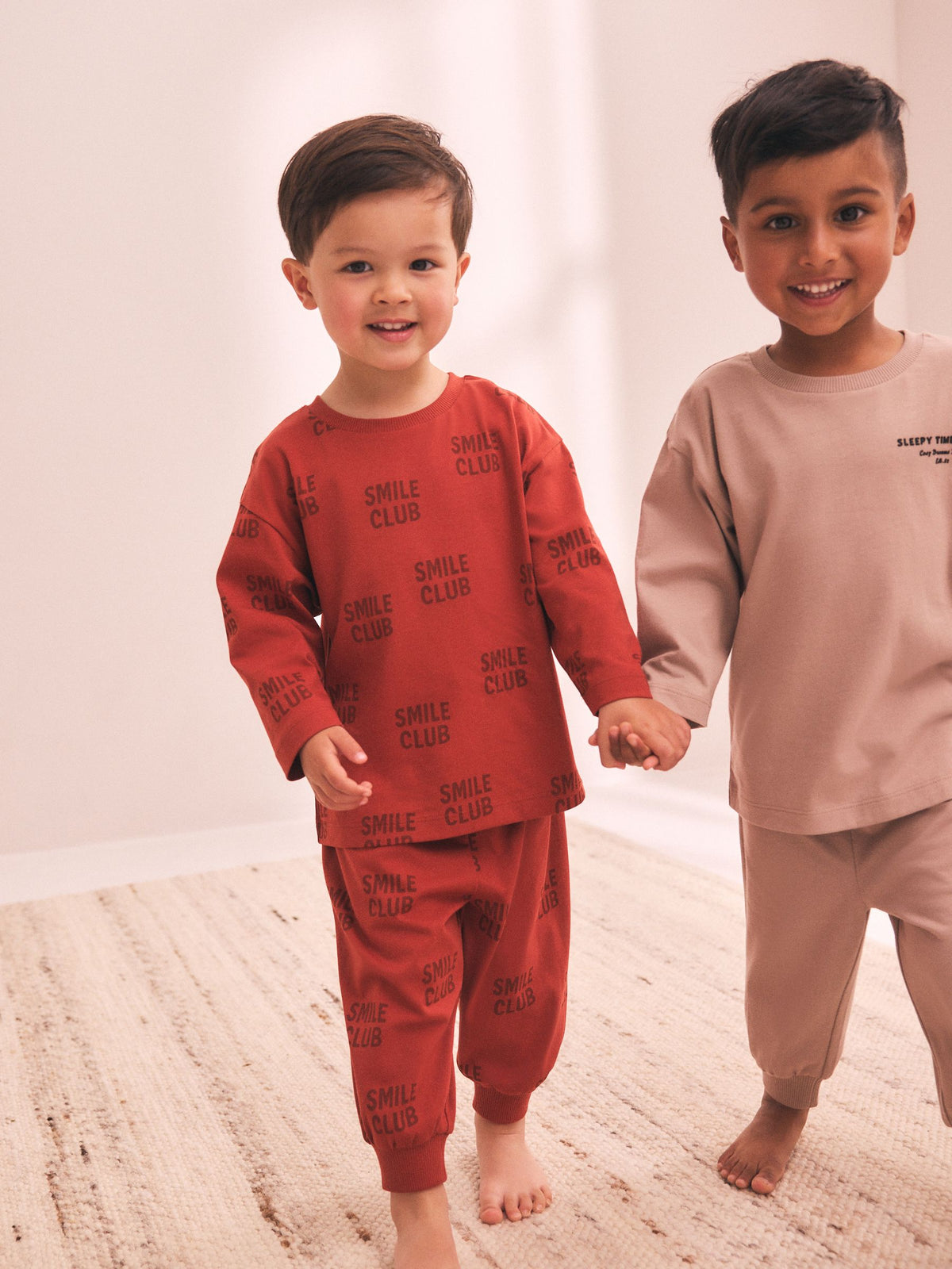 Black/Red/Stone Long Sleeve Jogger Pyjamas 3 Pack (9mths-11yrs)