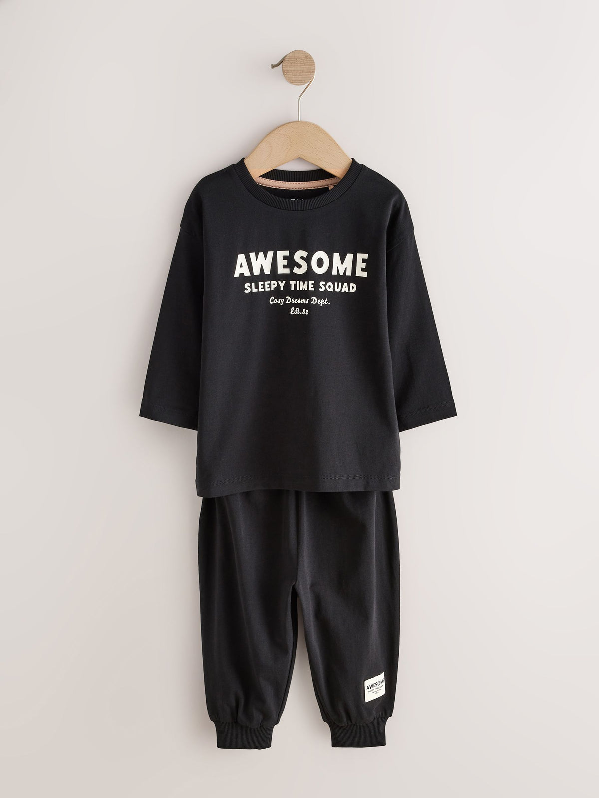 Black/Red/Stone Long Sleeve Jogger Pyjamas 3 Pack (9mths-11yrs)
