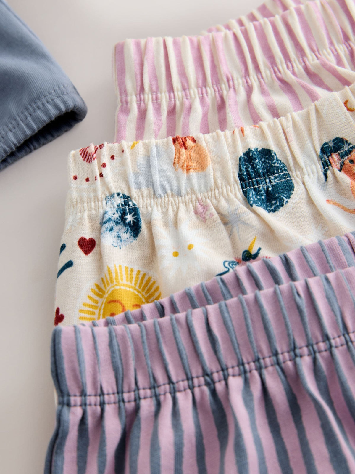 Multicoloured Wide Leg Pyjamas 3 Pack (9mths-10yrs)