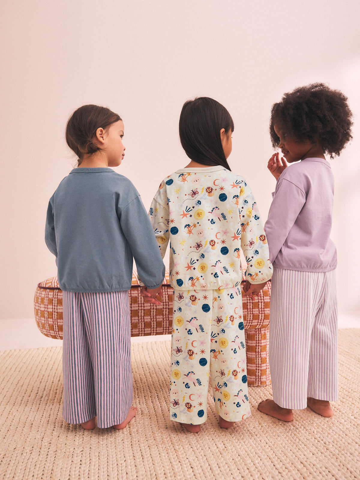 Multicoloured Wide Leg Pyjamas 3 Pack (9mths-10yrs)