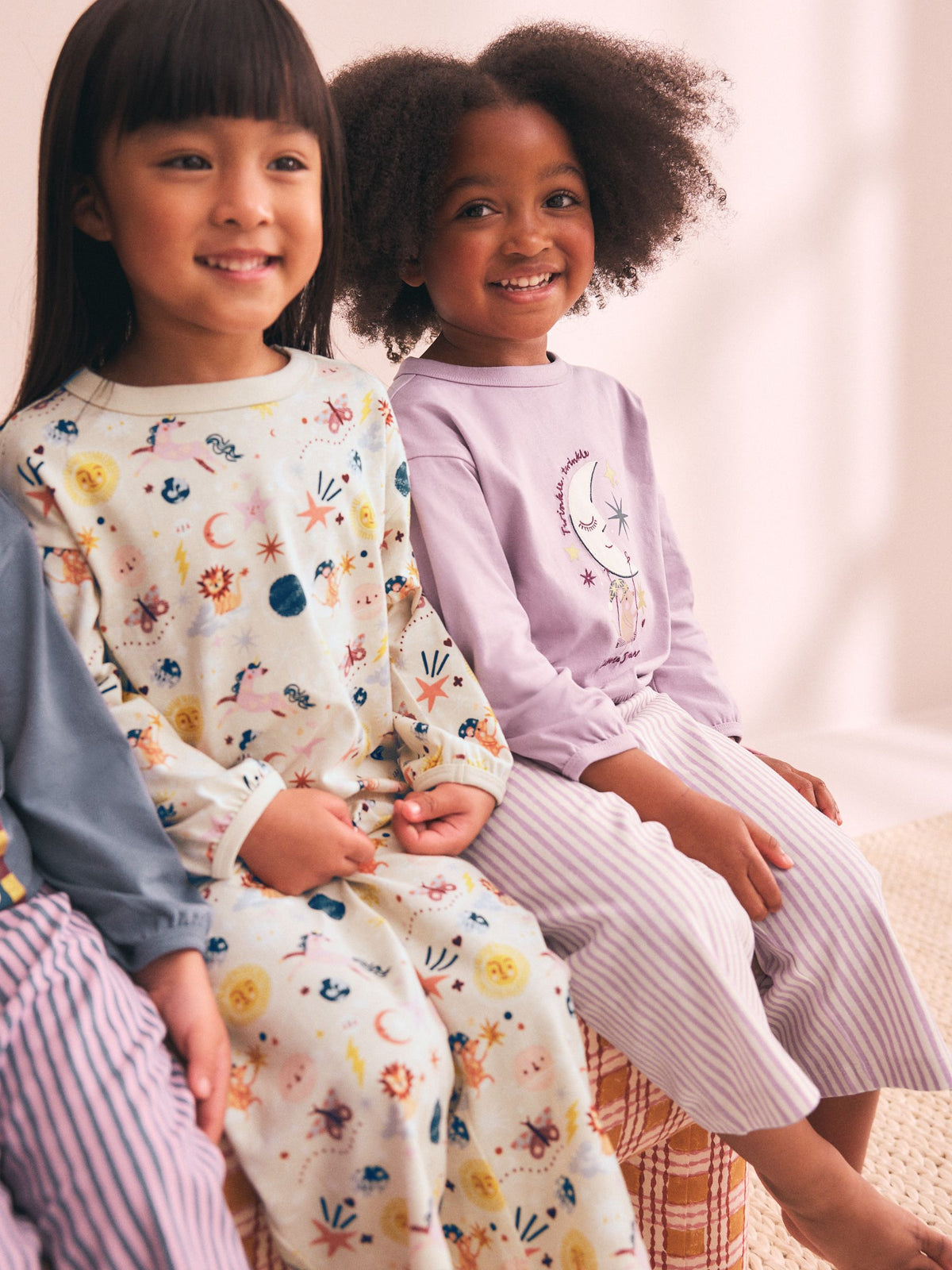 Multicoloured Wide Leg Pyjamas 3 Pack (9mths-10yrs)
