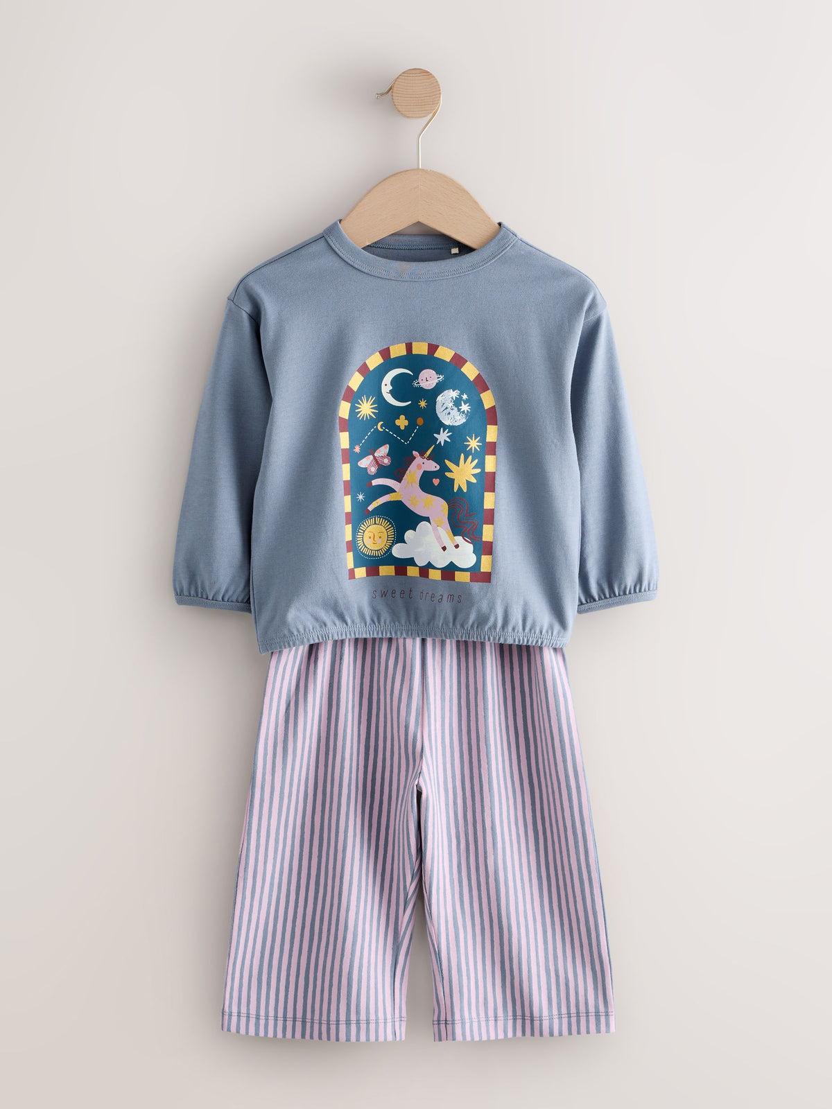 Multicoloured Wide Leg Pyjamas 3 Pack (9mths-10yrs)