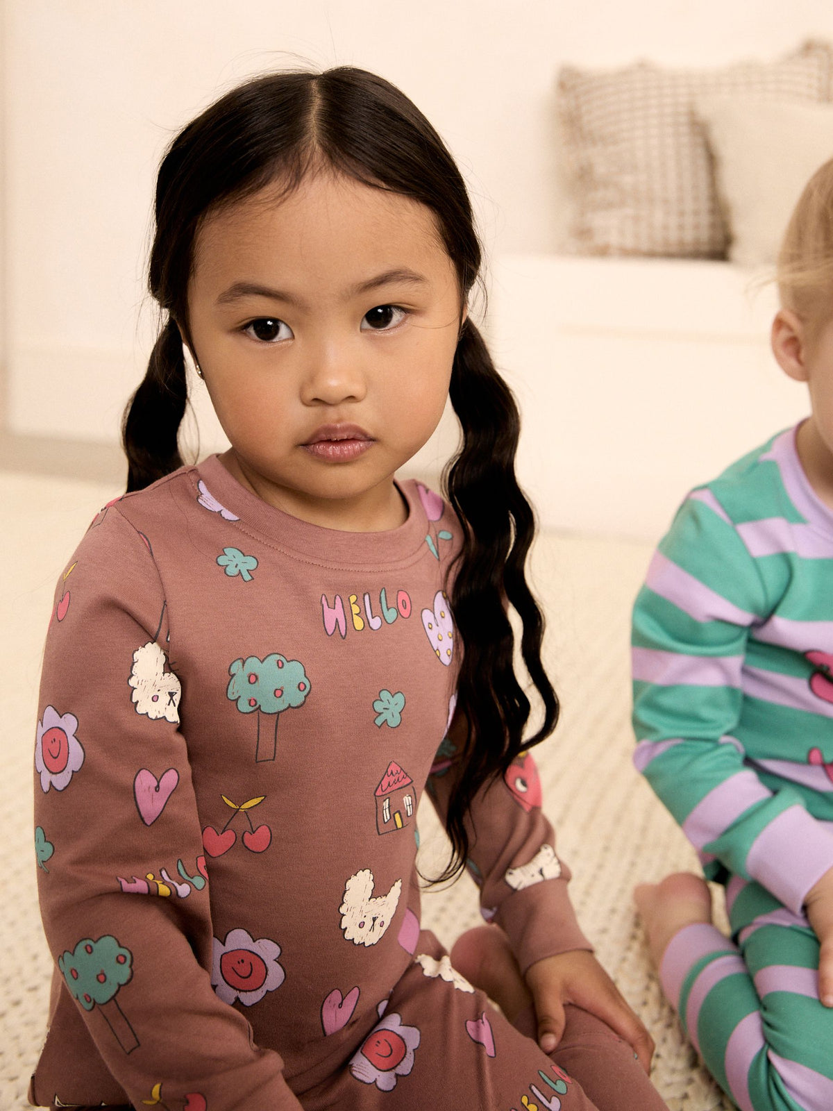 Green/Pink Snuggle Pyjamas 3 Pack (9mths-12yrs)