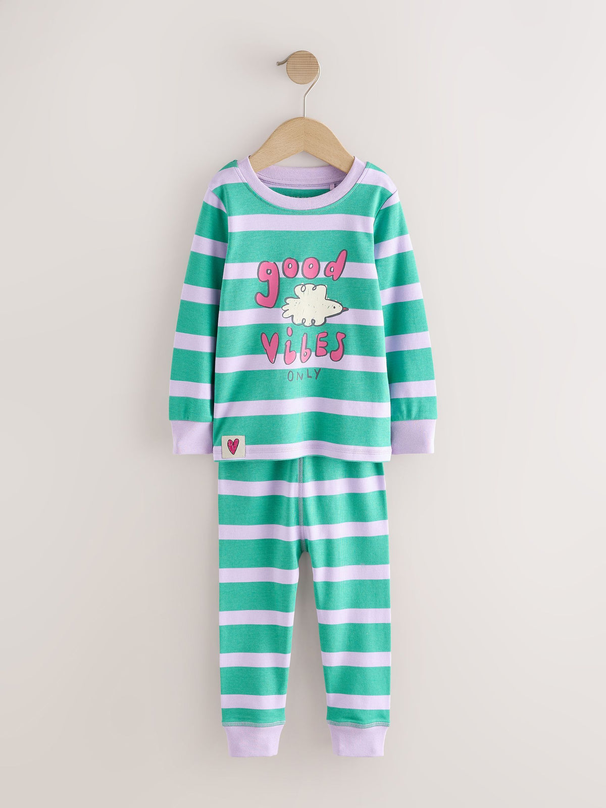 Green/Pink Snuggle Pyjamas 3 Pack (9mths-12yrs)