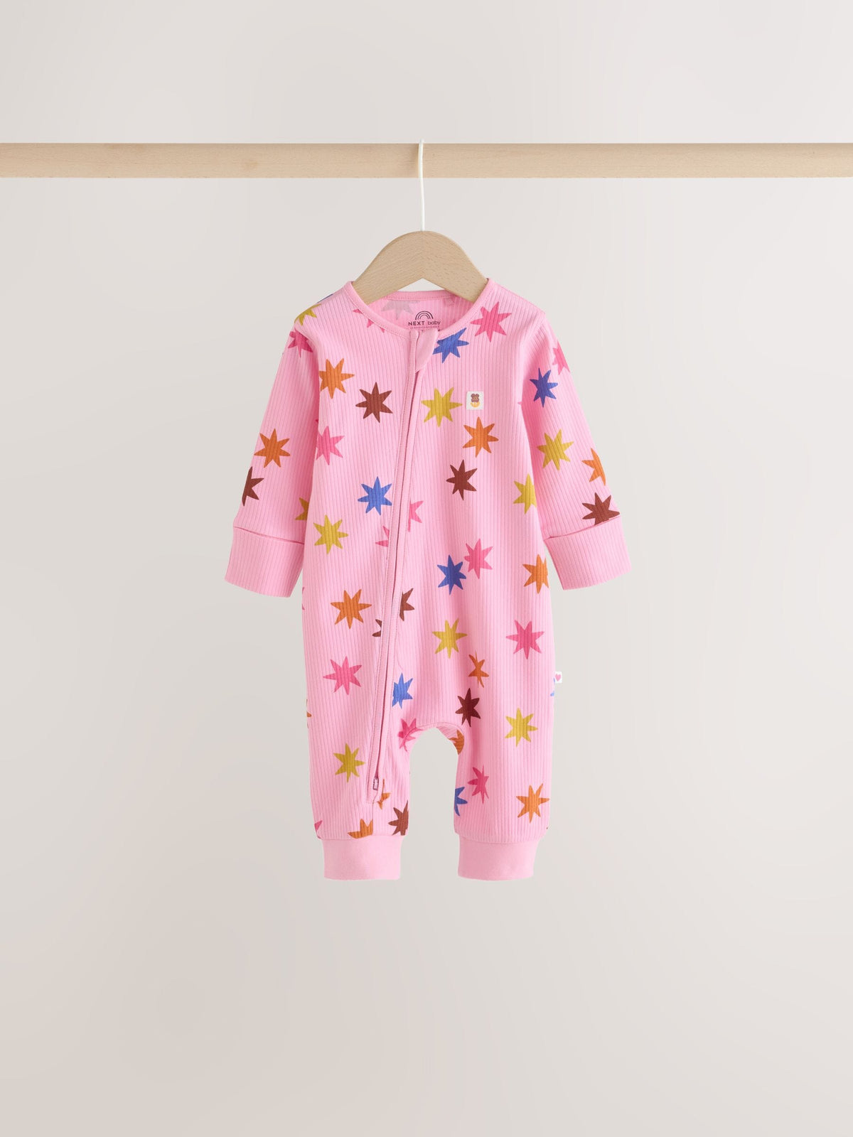 Bright Star Two Way Zip Baby Sleepsuits 3 Pack (0mths-3yrs)