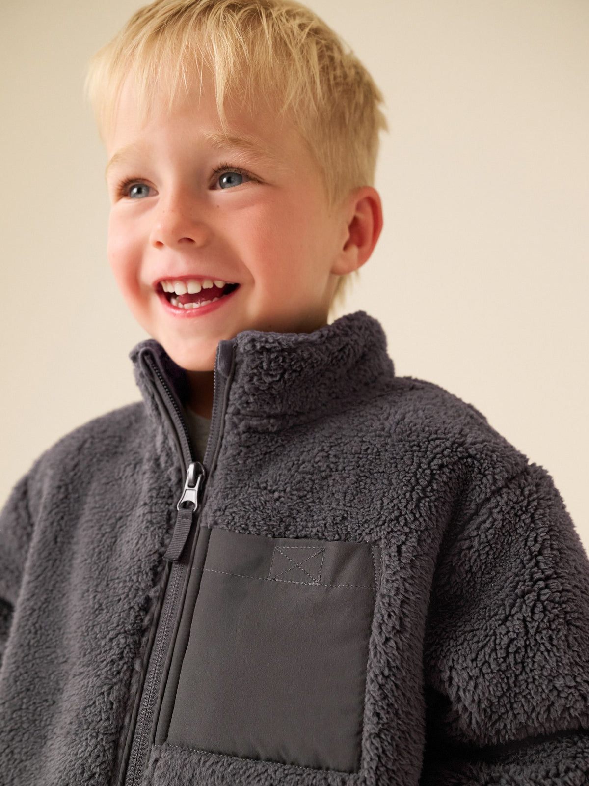 Charcoal Grey Zip Up Fleece (3mths-7yrs)