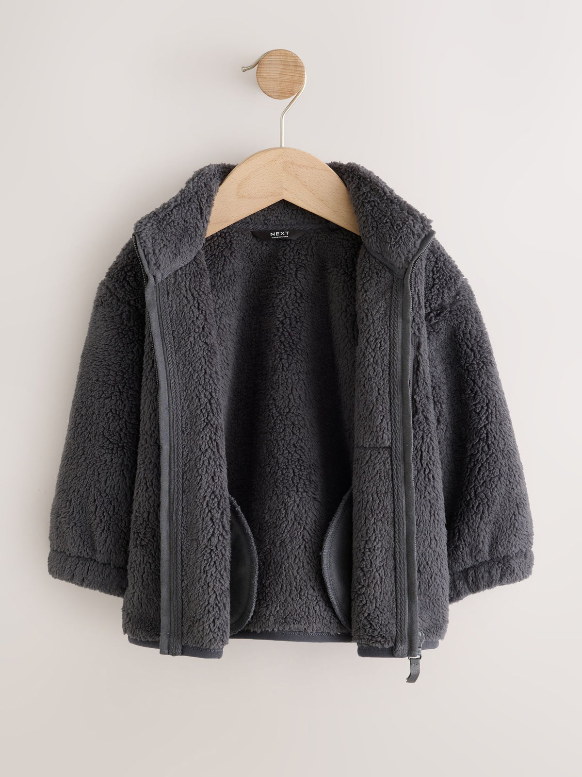 Charcoal Grey Zip Up Fleece (3mths-7yrs)