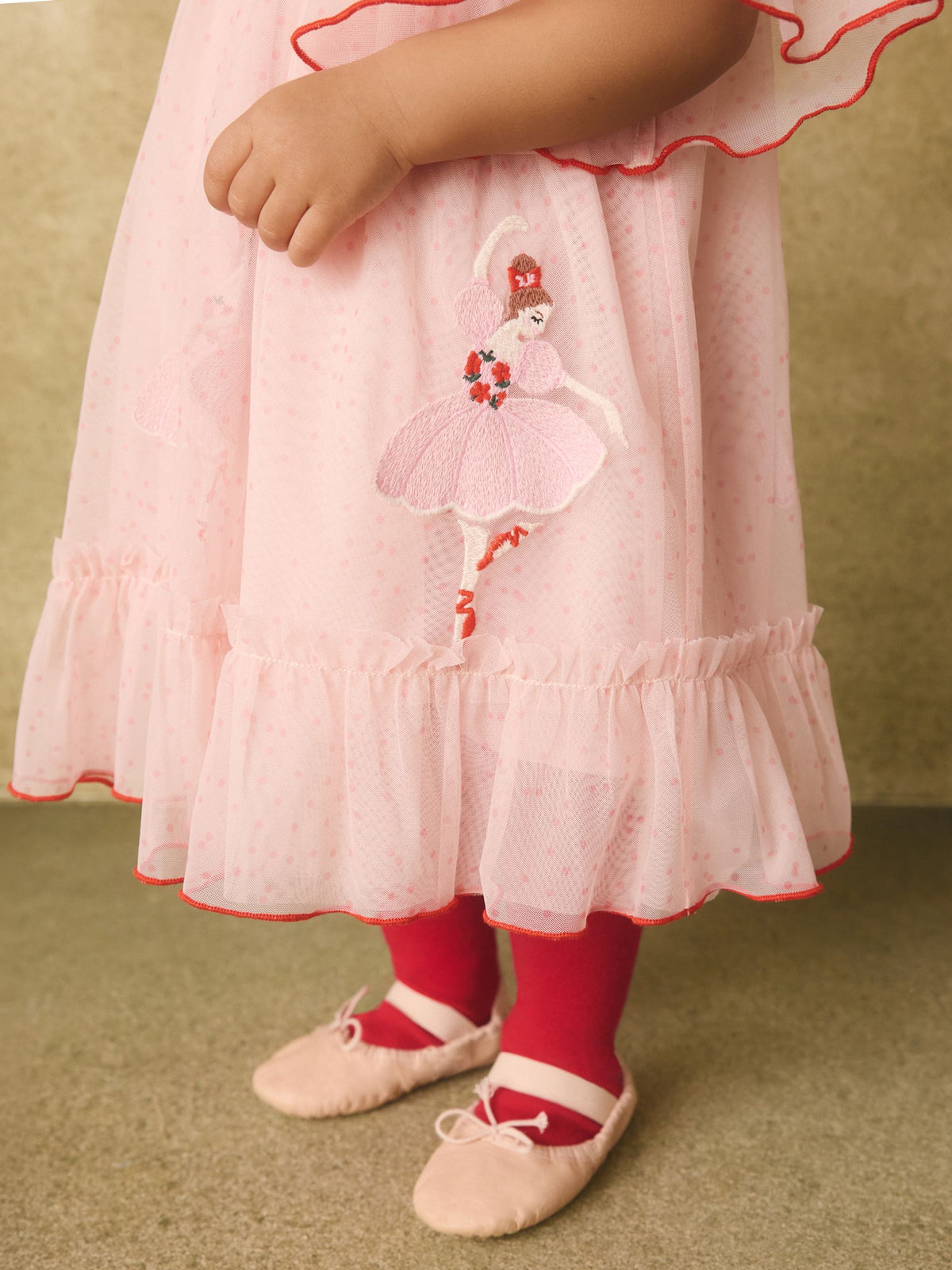 Pale Pink Cath Kidston Short Sleeve Mesh Dress (3mths-7yrs)