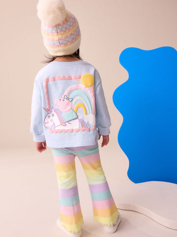 Rainbow Peppa Pig Long Sleeve Top and Flare Set (6mths-7yrs)