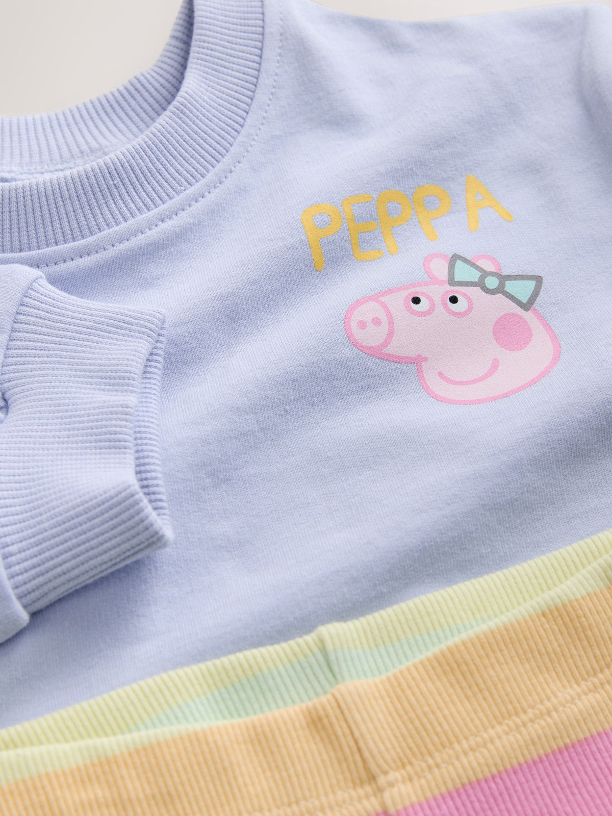 Rainbow Peppa Pig Long Sleeve Top and Flare Set (6mths-7yrs)