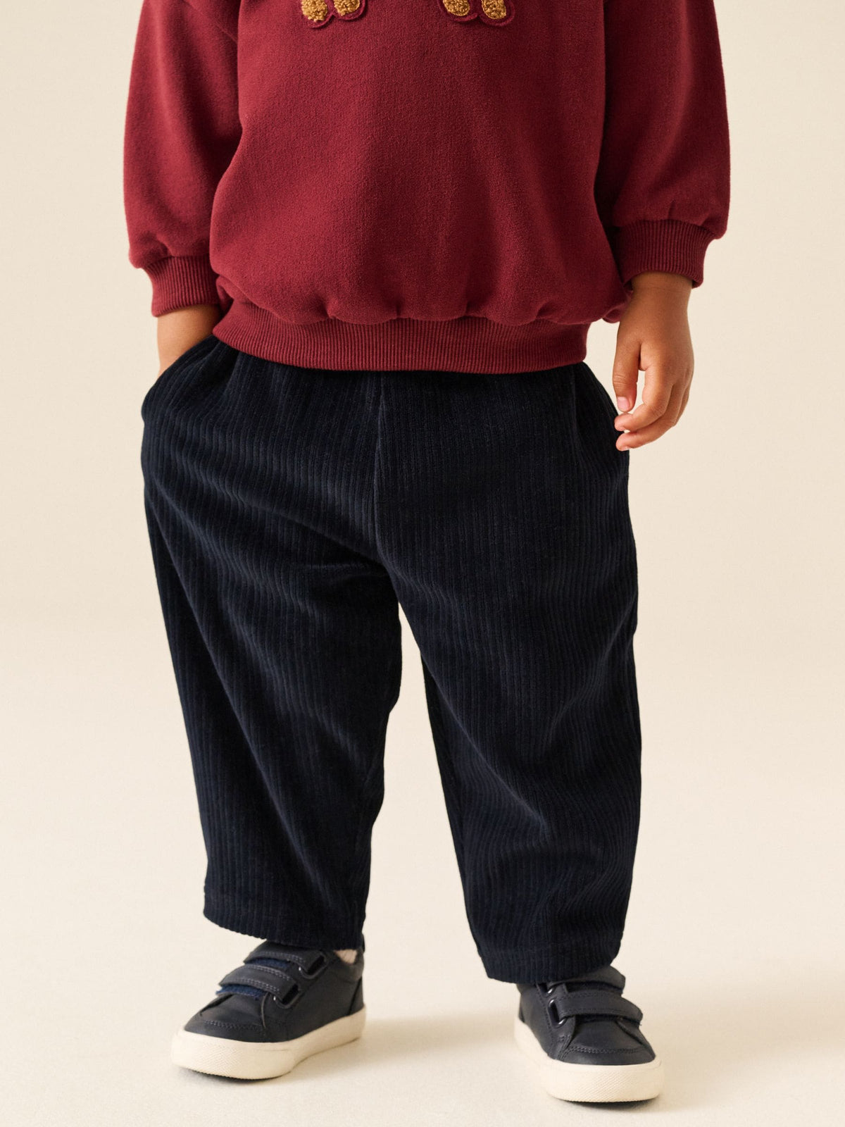 Dark Red Crew Neck Joggers Set (3mths-7yrs)