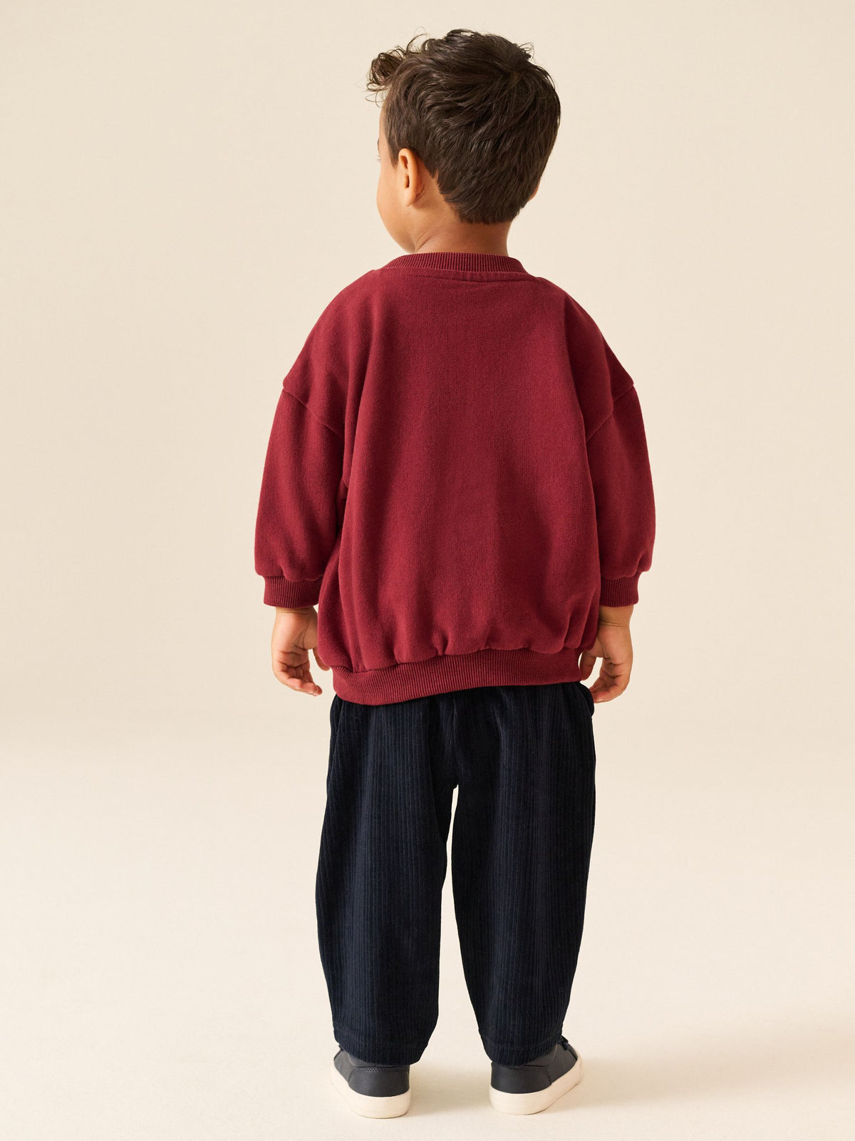 Dark Red Crew Neck Joggers Set (3mths-7yrs)