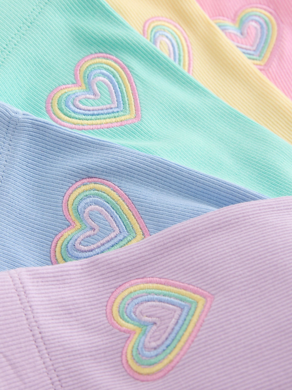 Little Bird by Jools Oliver Pastel Rainbow Ribbed Jersey Kickflare Leggings 5 Pack