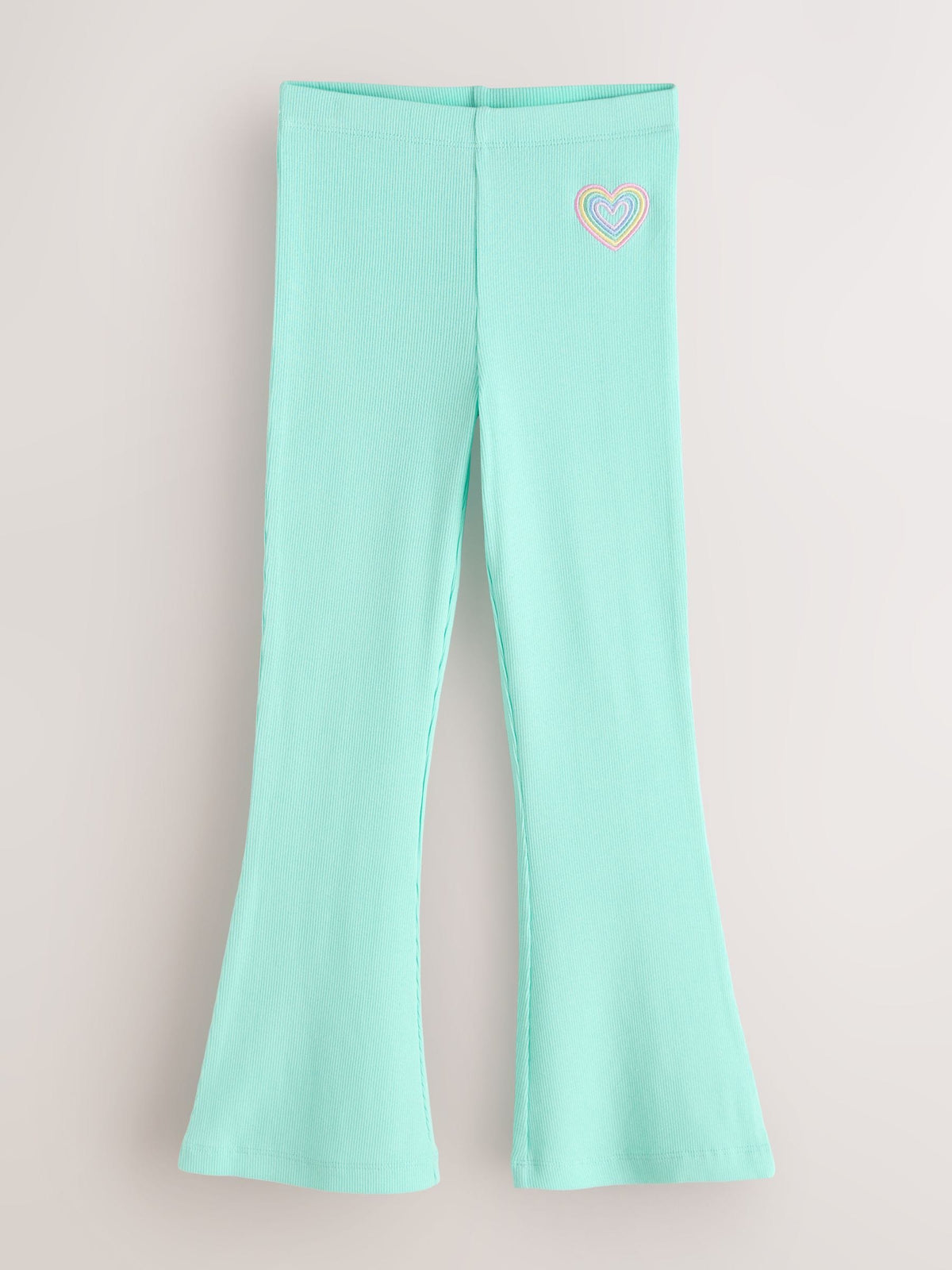 Little Bird by Jools Oliver Pastel Rainbow Ribbed Jersey Kickflare Leggings 5 Pack
