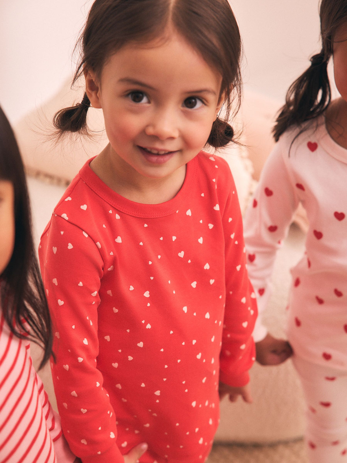 Red/Ecru Snuggle Pyjamas 3 Pack (9mths-12yrs)