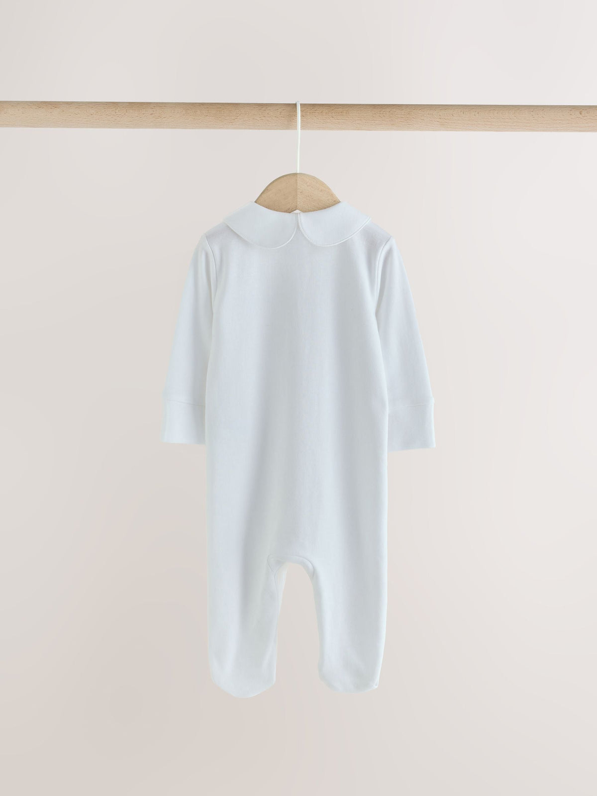 Pale Blue Collar Baby Sleepsuits 3 Pack (0-2yrs)