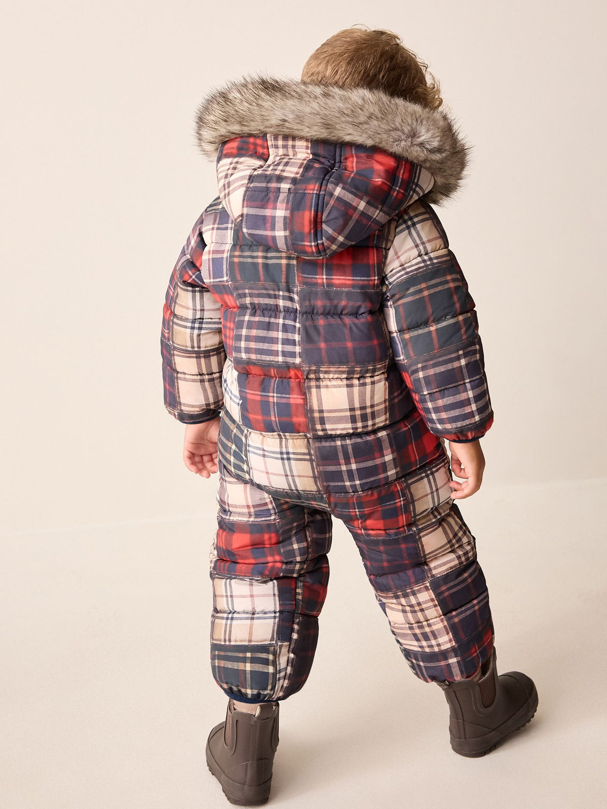 Check Padded Snowsuit (3mths-7yrs)