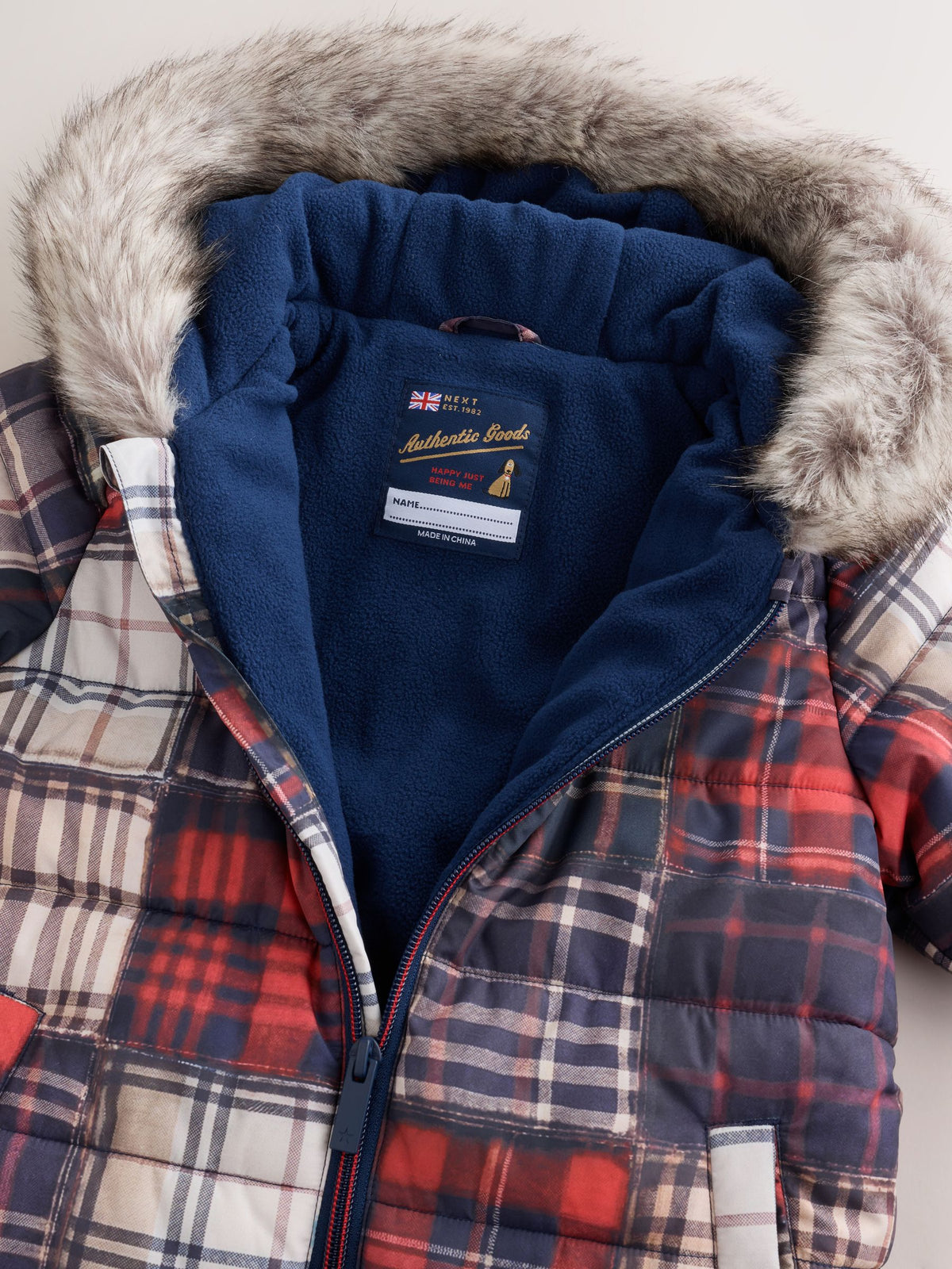 Check Padded Snowsuit (3mths-7yrs)