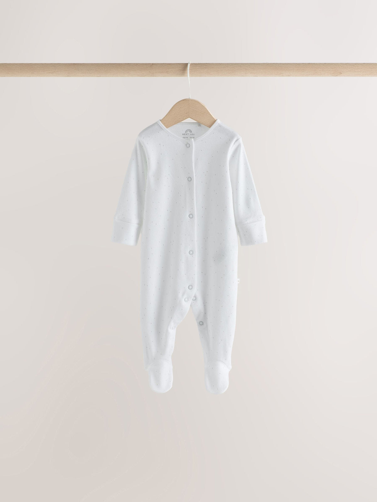 White Mini Safari Animals 4 Pack Baby Sleepsuits (0-2yrs)