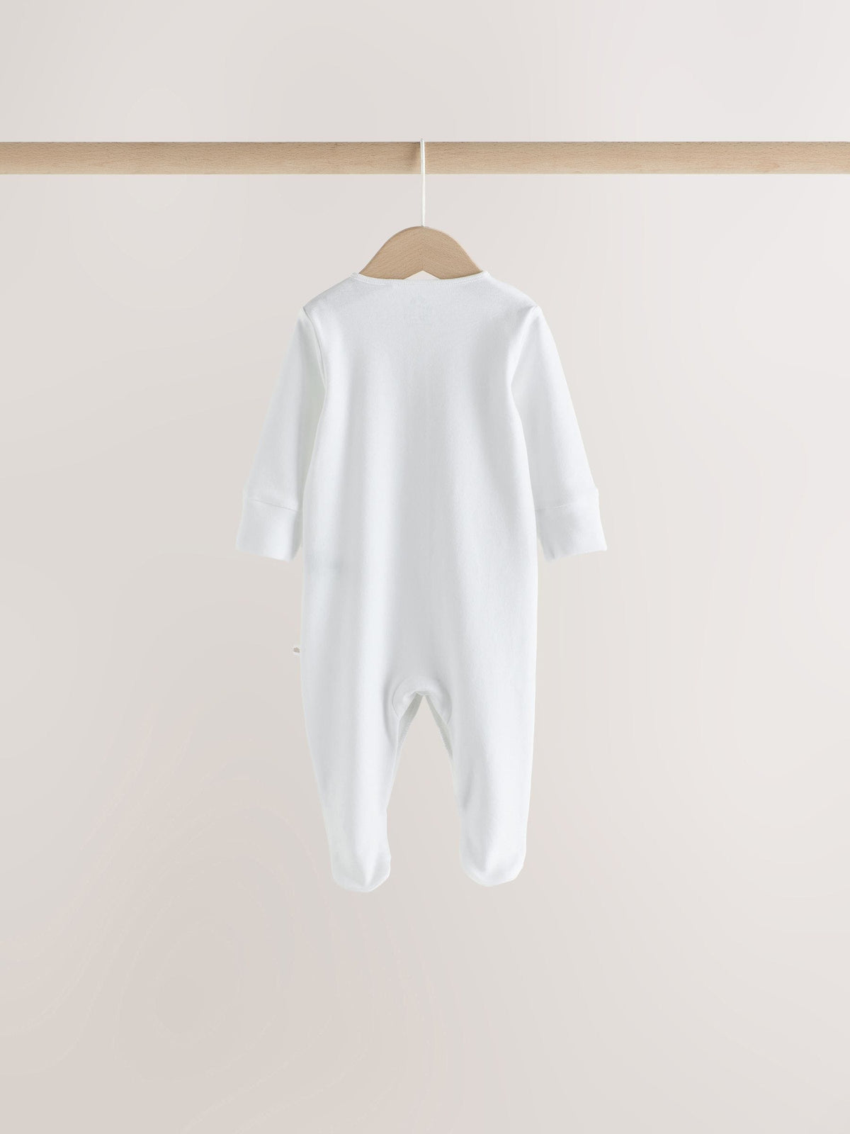 White Mini Safari Animals 4 Pack Baby Sleepsuits (0-2yrs)