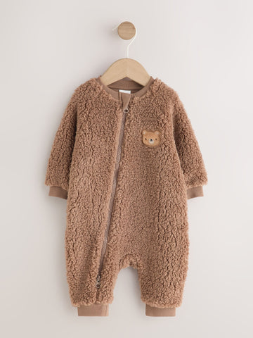 Brown Bear Borg Two Way Zip Sleepsuit