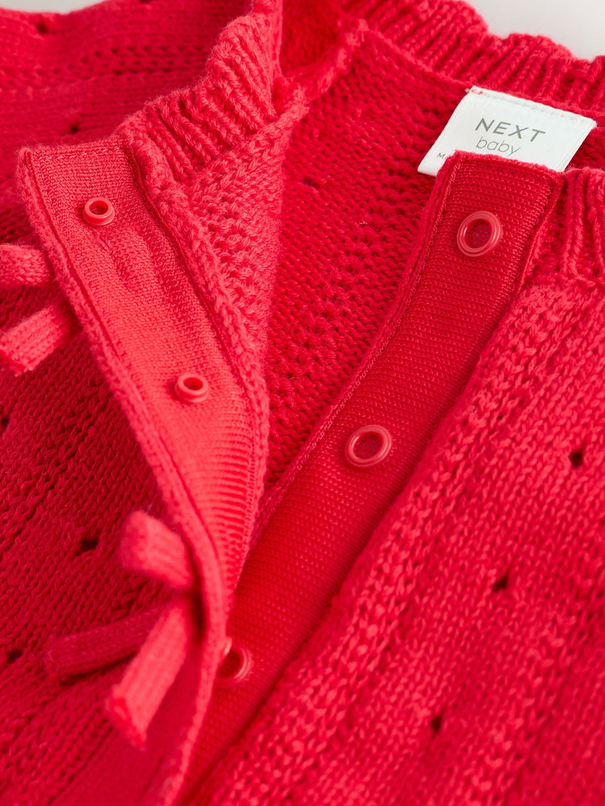 Red Frill Knitted Bow Baby Cardigan & Leggings Set 2 Piece (0mths-2yrs)