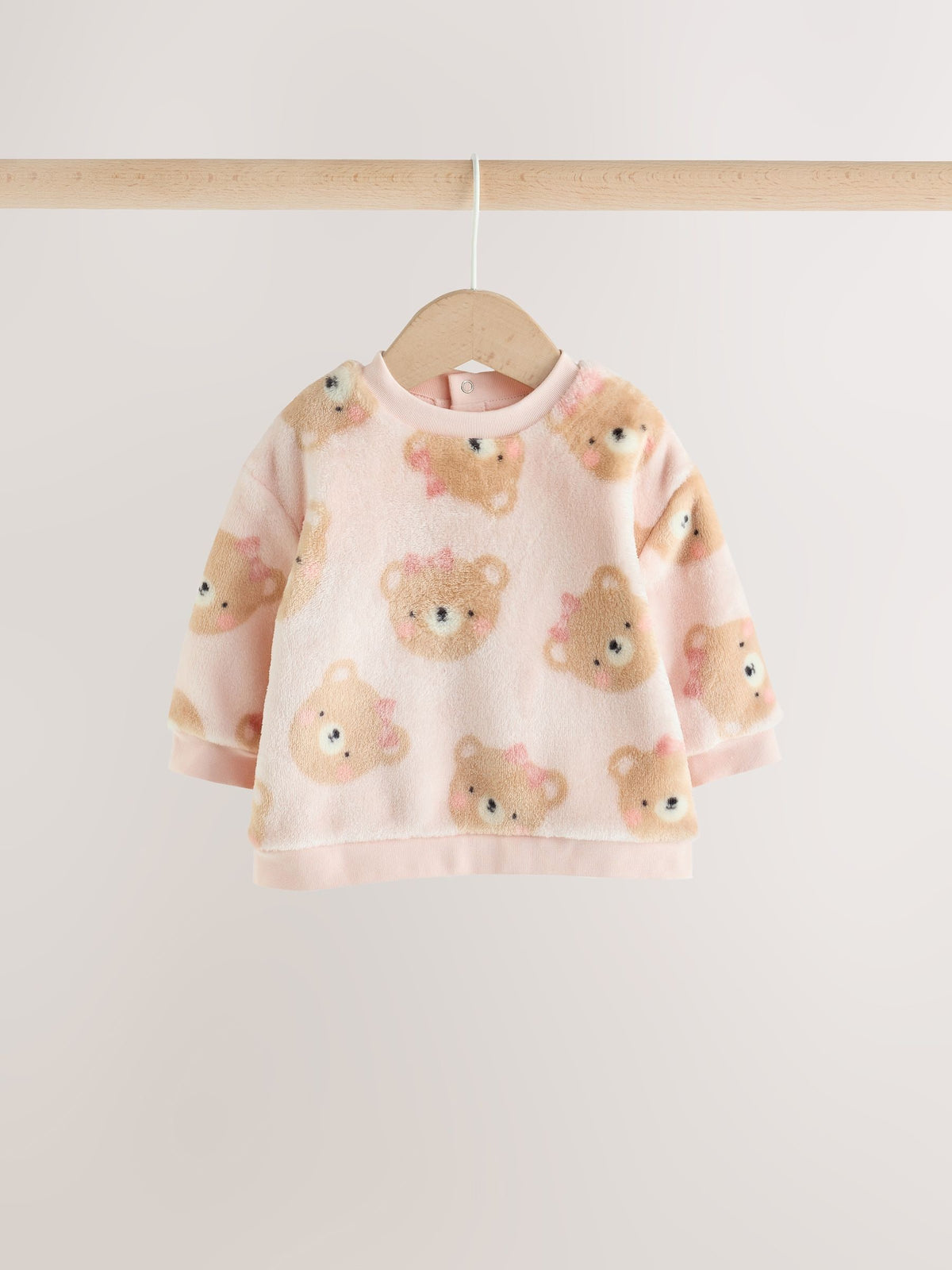 Pink Bear Baby Fleece Sweater and Leggings Set 2 Piece (0mths-2yrs)