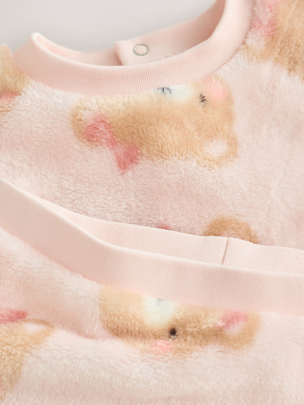 Pink Bear Baby Fleece Sweater and Leggings Set 2 Piece (0mths-2yrs)