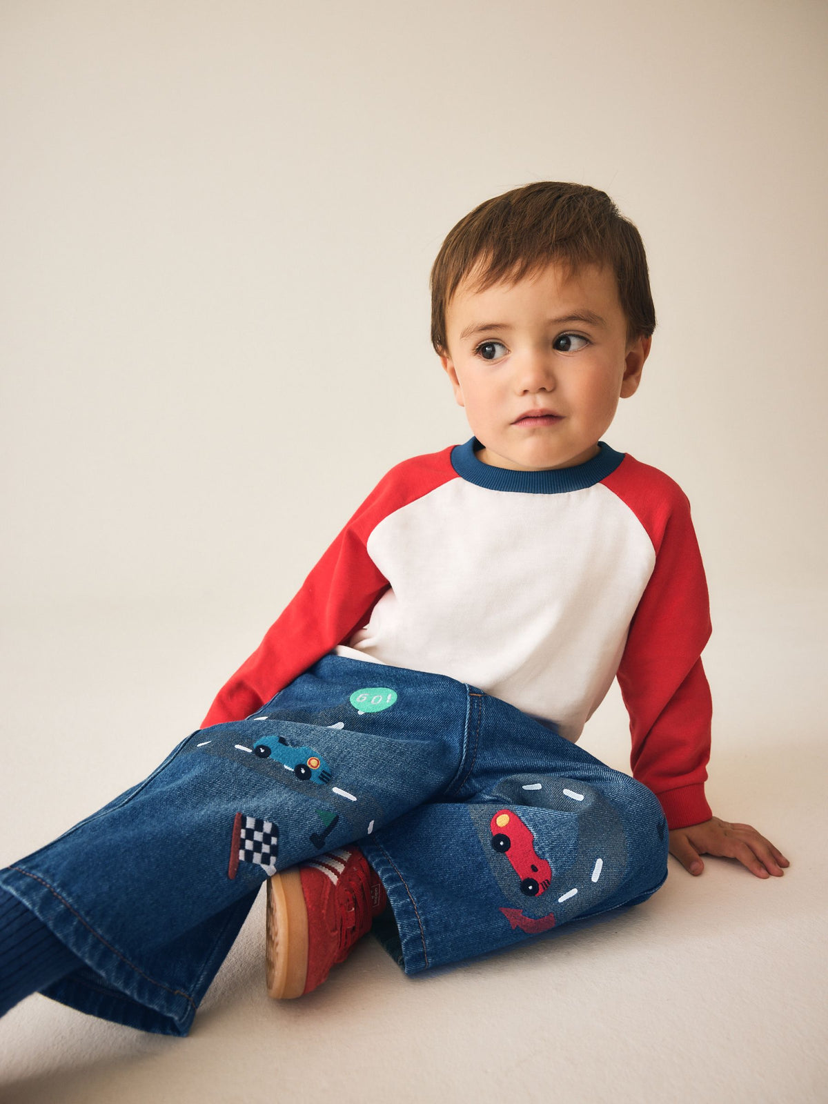 Mid Blue Denim Car Wide Fit Jeans (3mths-7yrs)