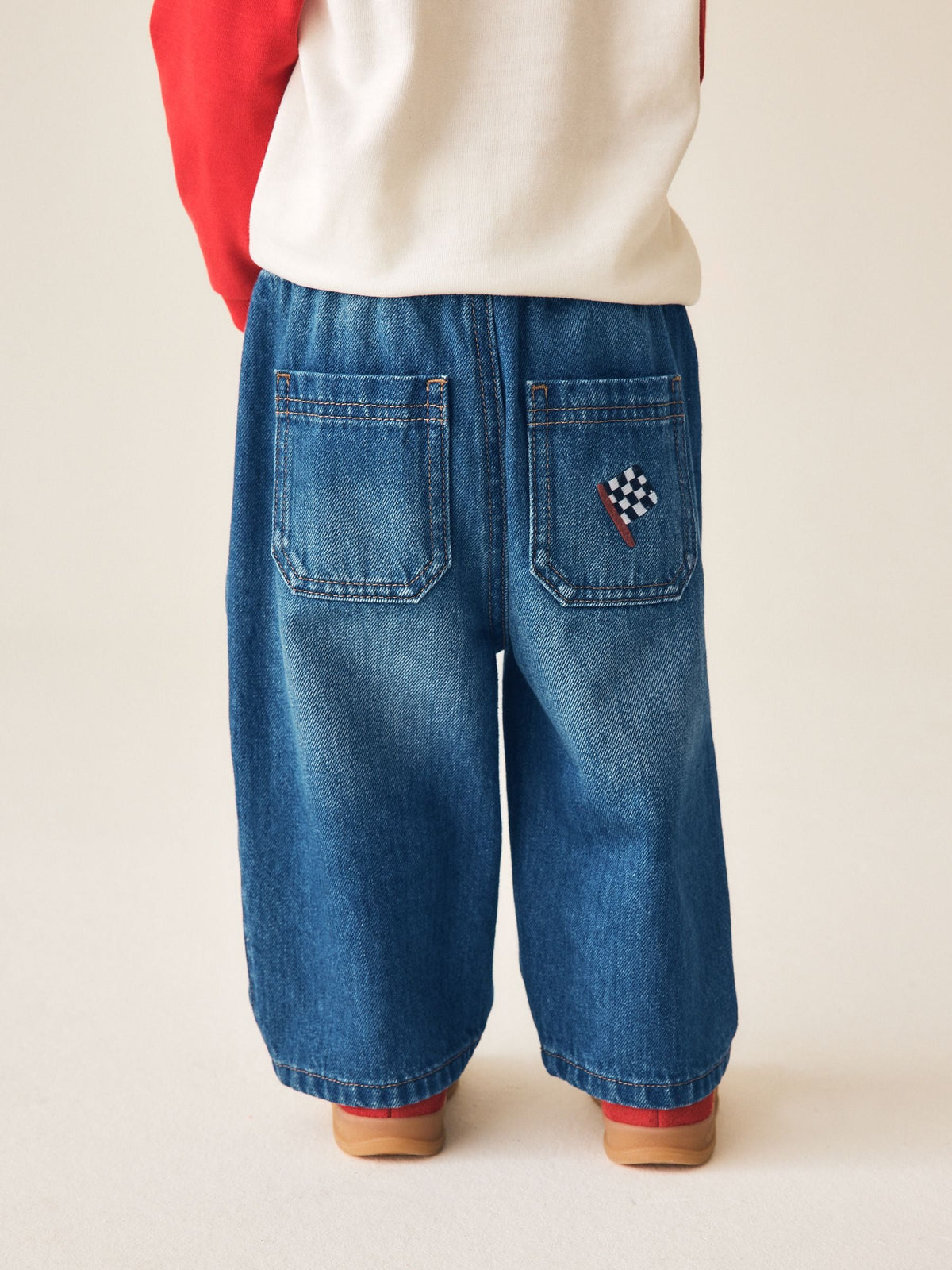 Mid Blue Denim Car Wide Fit Jeans (3mths-7yrs)