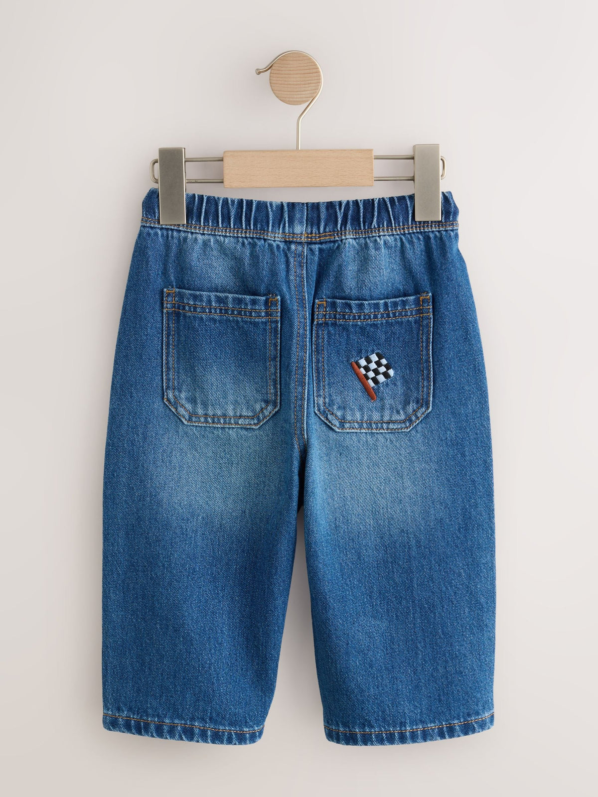 Mid Blue Denim Car Wide Fit Jeans (3mths-7yrs)