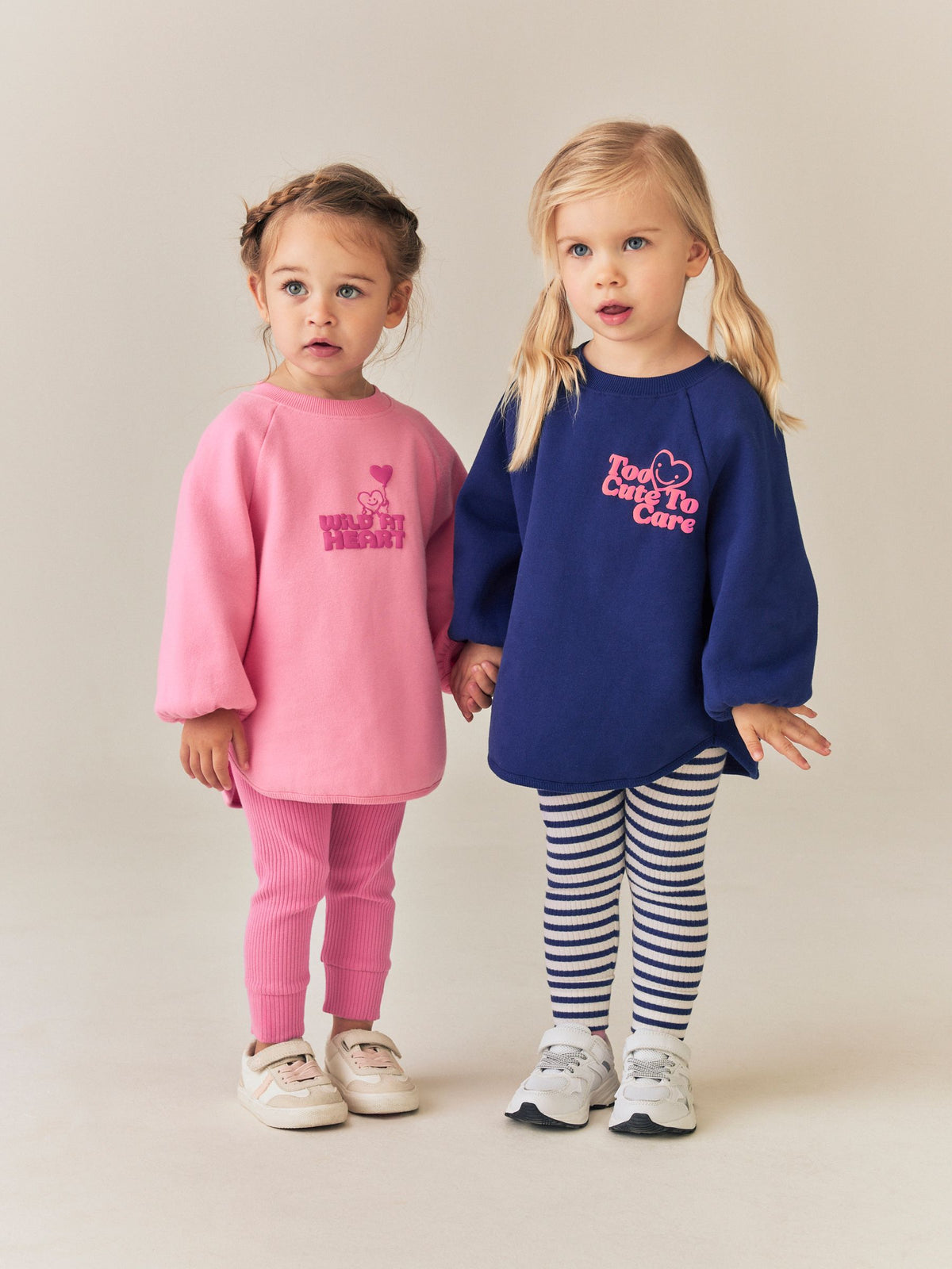 Navy/Pink Sweatshirt and Leggings Set 2 Pack (3mths-7yrs)