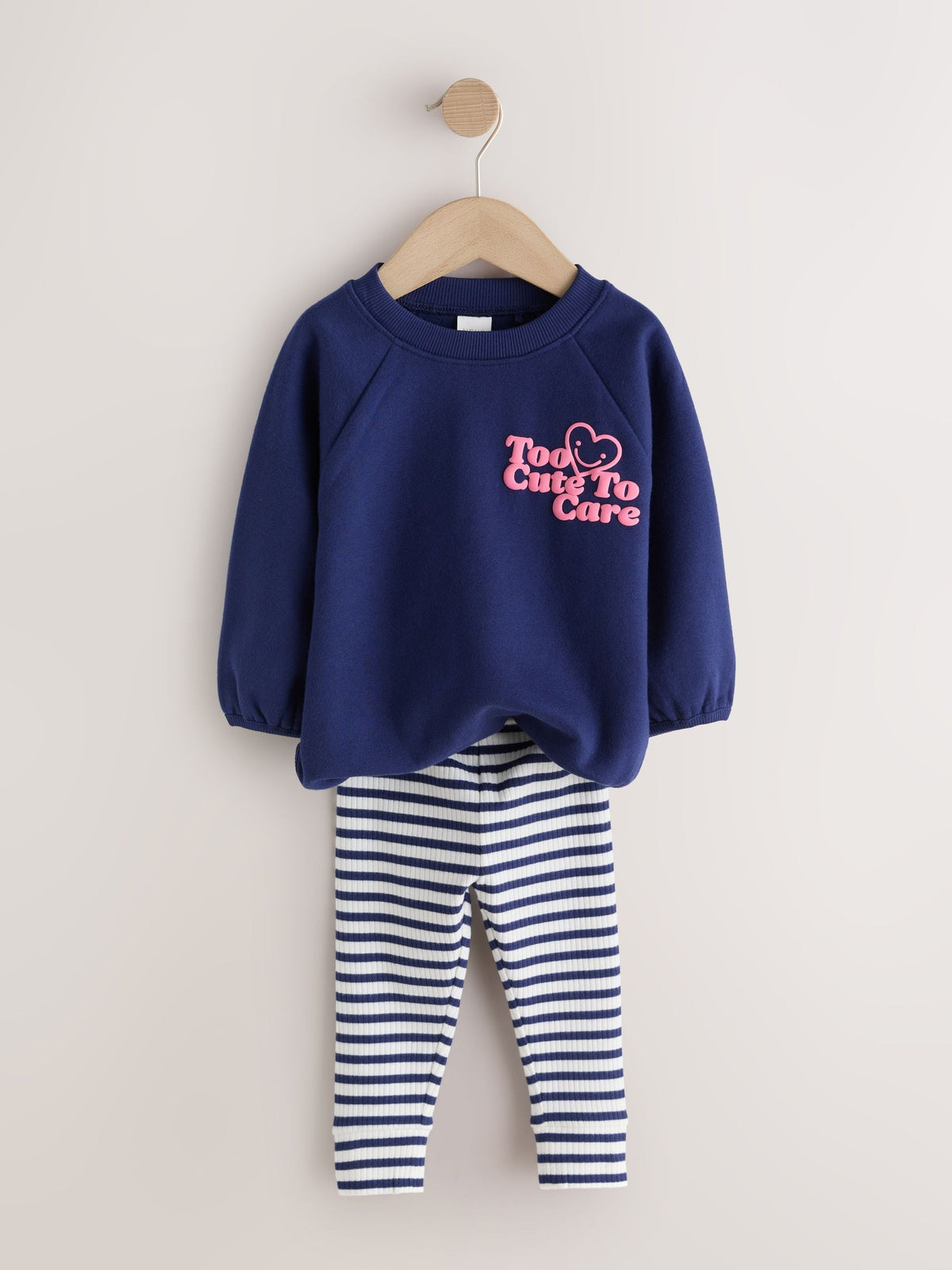 Navy/Pink Sweatshirt and Leggings Set 2 Pack (3mths-7yrs)