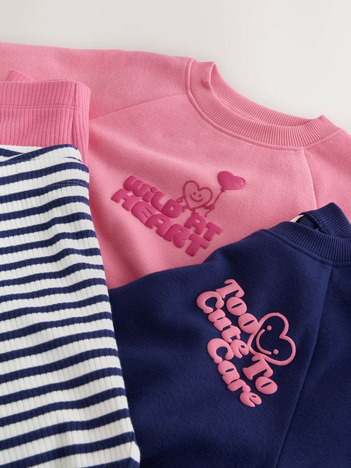 Navy/Pink Sweatshirt and Leggings Set 2 Pack (3mths-7yrs)