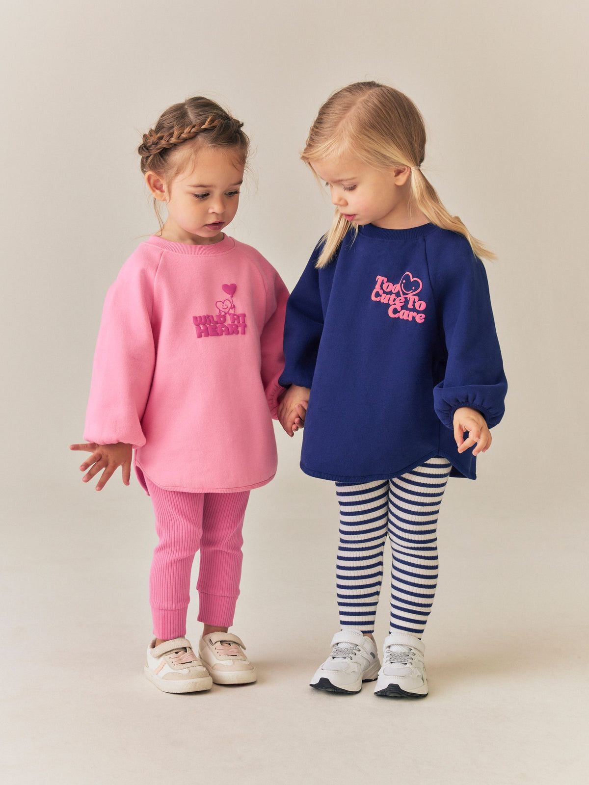 Navy/Pink Sweatshirt and Leggings Set 2 Pack (3mths-7yrs)