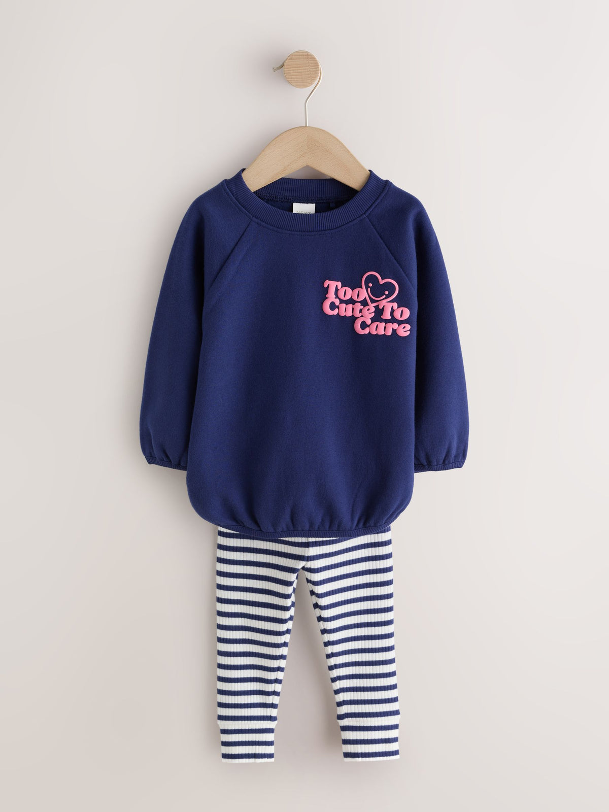 Navy/Pink Sweatshirt and Leggings Set 2 Pack (3mths-7yrs)