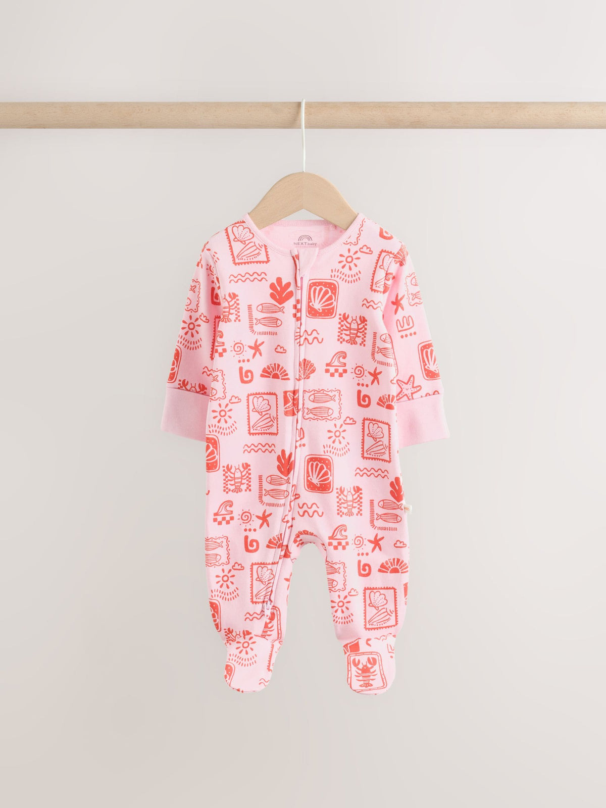 Red/Pink Baby Sleepsuits 3 Pack (0mths-3yrs)