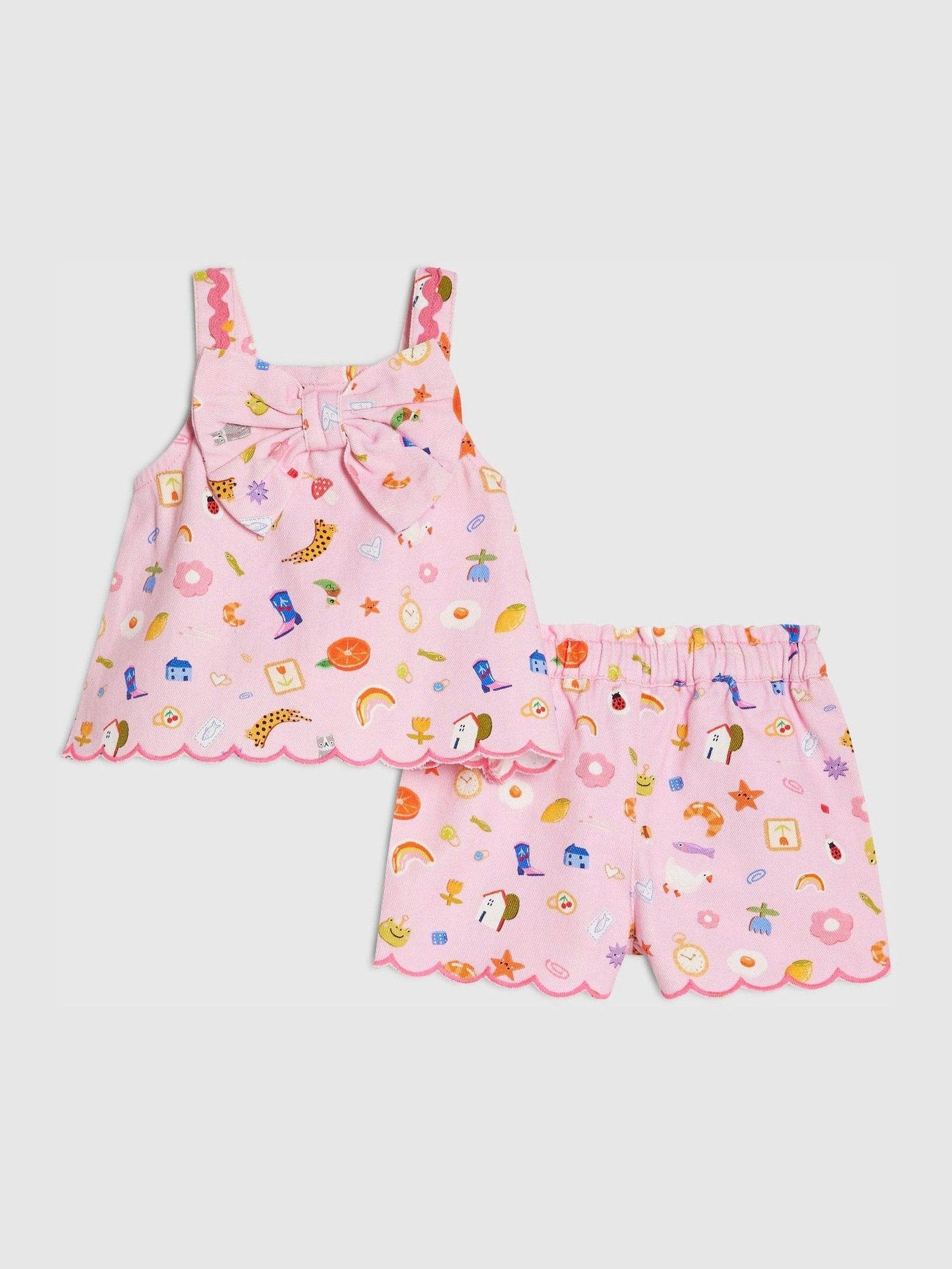 River Island Pink Abbie Rosie Cami Top & Shorts Set