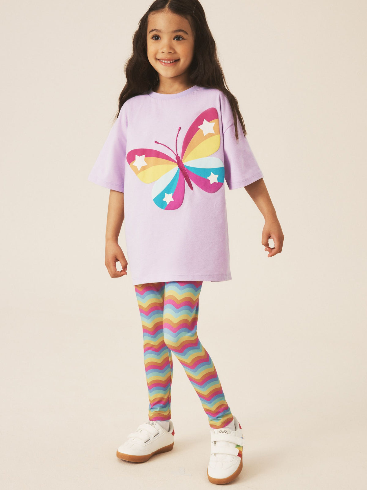 Little Bird by Jools Oliver Rainbow Butterfly T-Shirt and Leggings 2 Piece Set