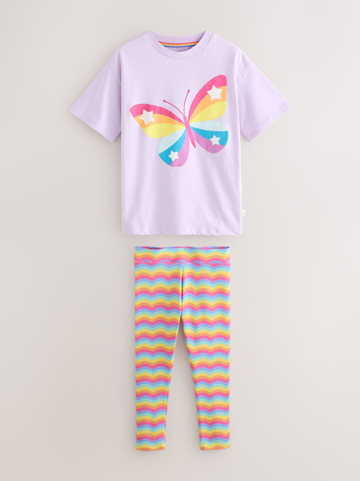 Little Bird by Jools Oliver Rainbow Butterfly T-Shirt and Leggings 2 Piece Set